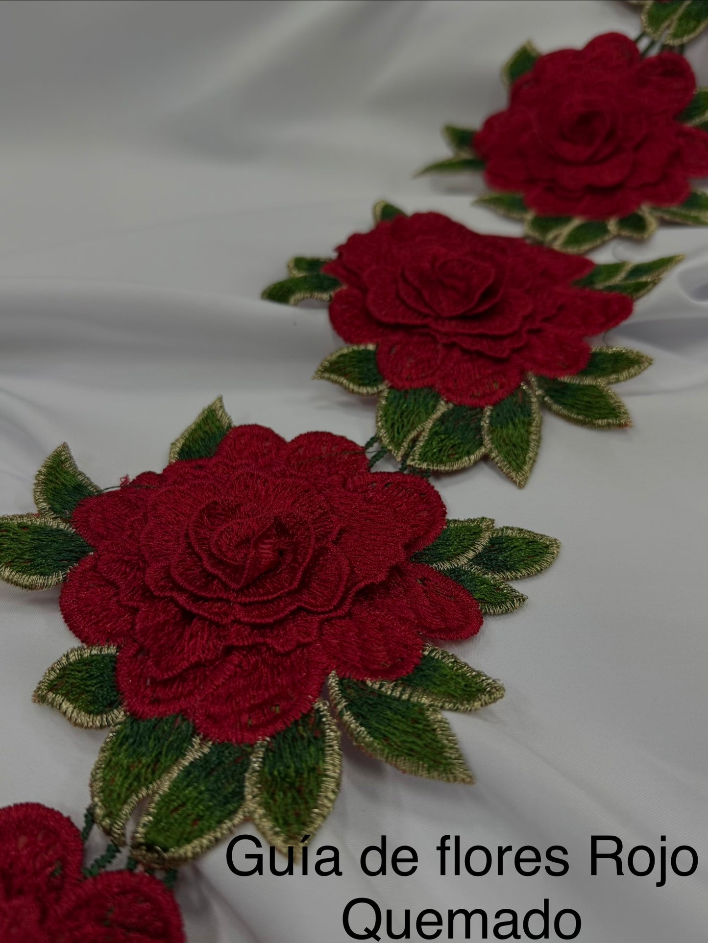 Guía de flores Rojo Quemado