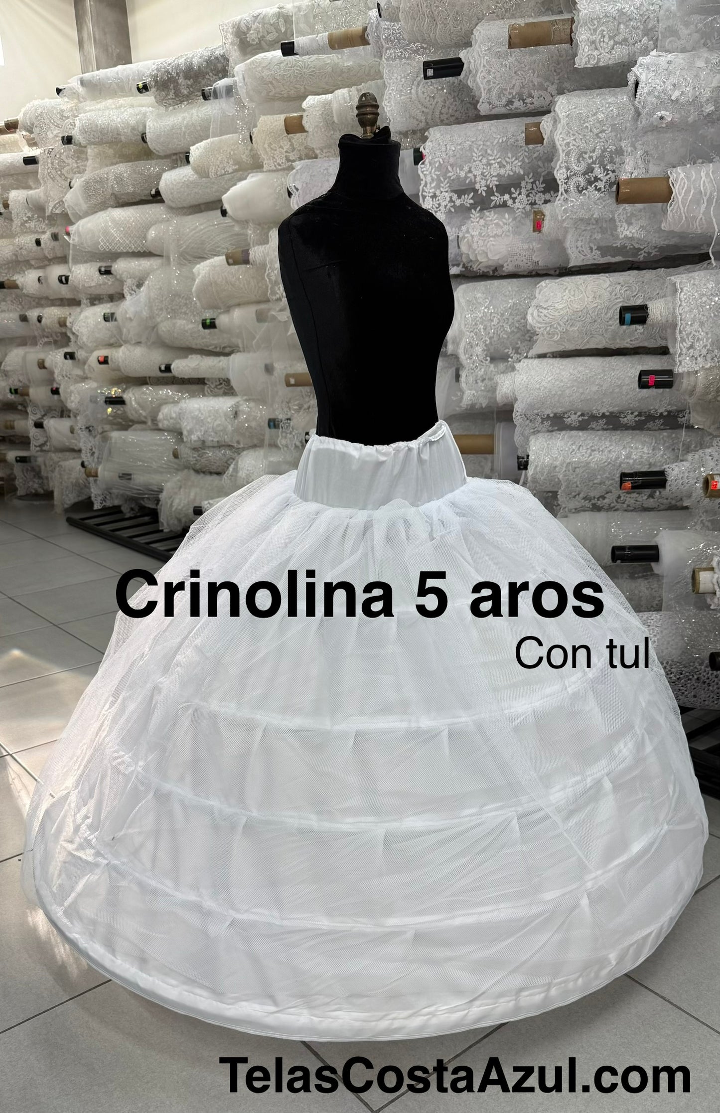 Crinolina 5 aros con tul