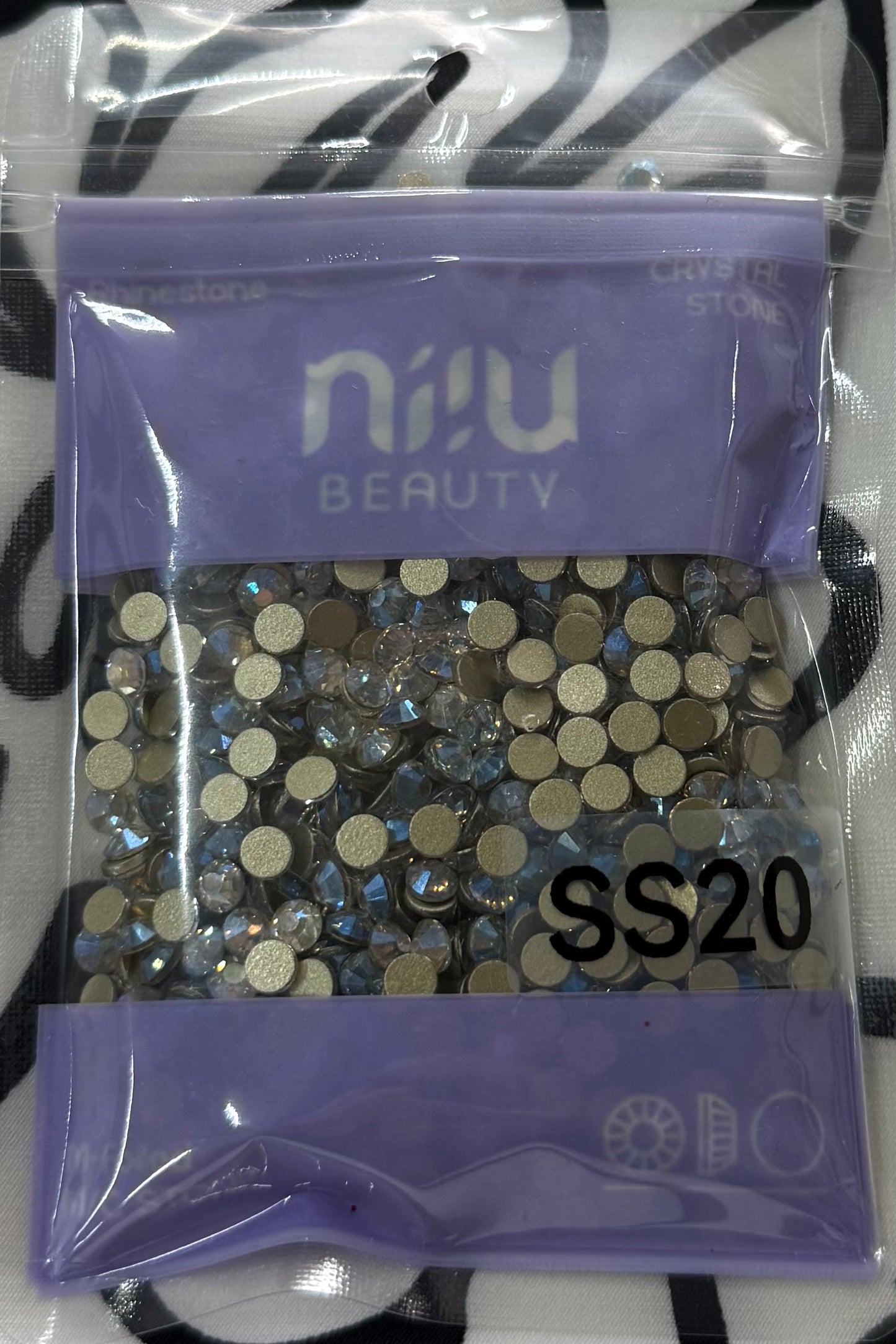 Bolsa Cristales SS20 Azul Plata