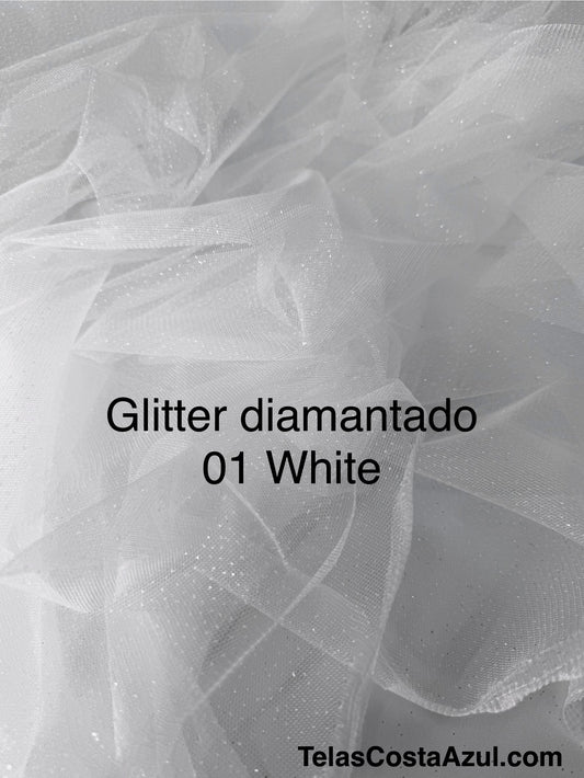Glitter diamantado 01 white