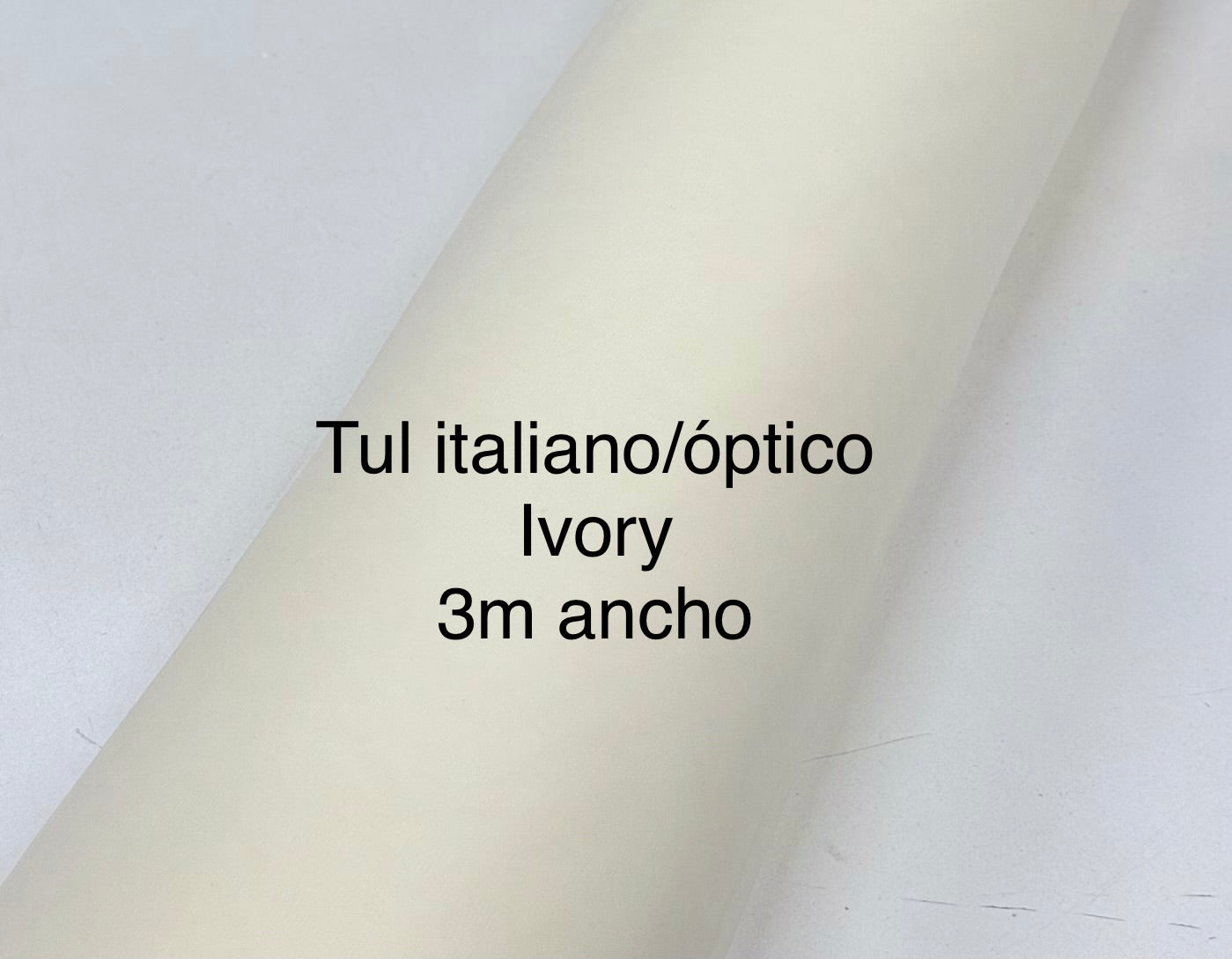 Tul italiano/óptico Ivory 3m ancho