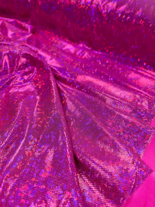 Licra de holograma Rosa