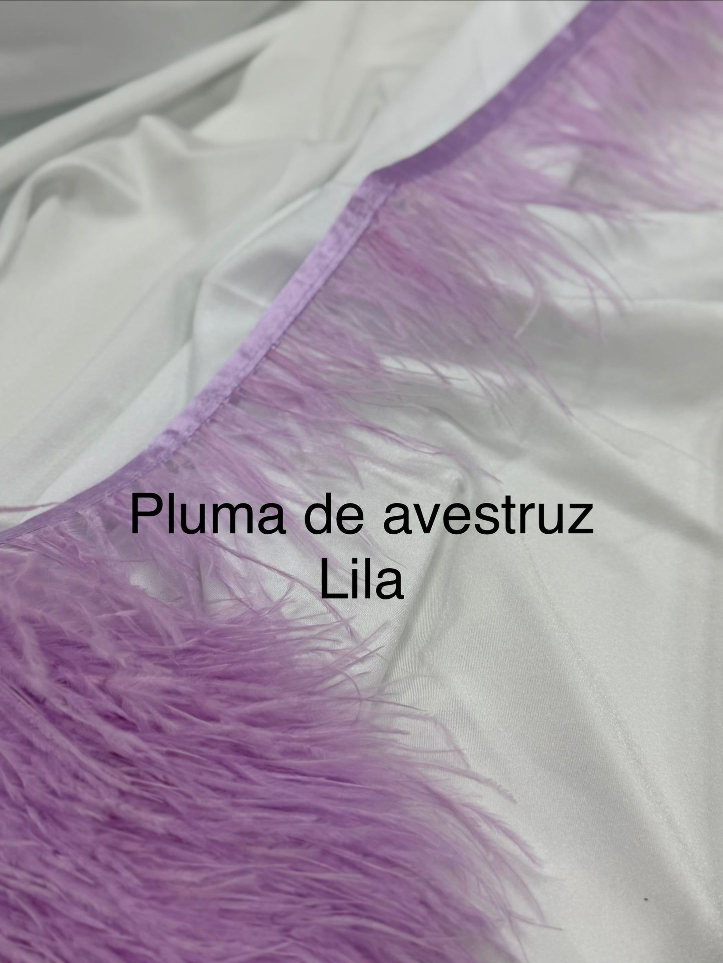 Plumas de avestruz 10cm largo Lila