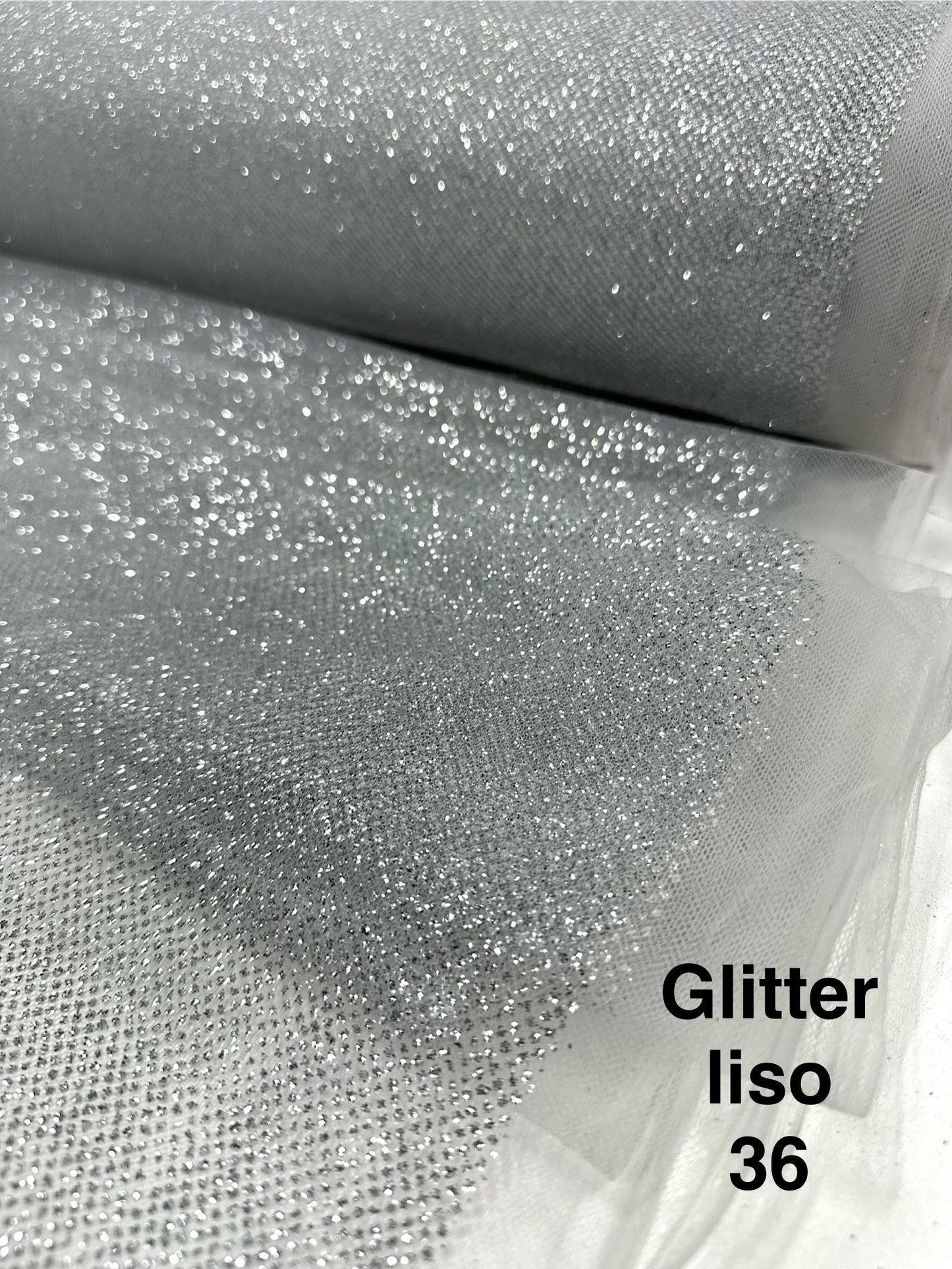 Tul Glitter liso 36