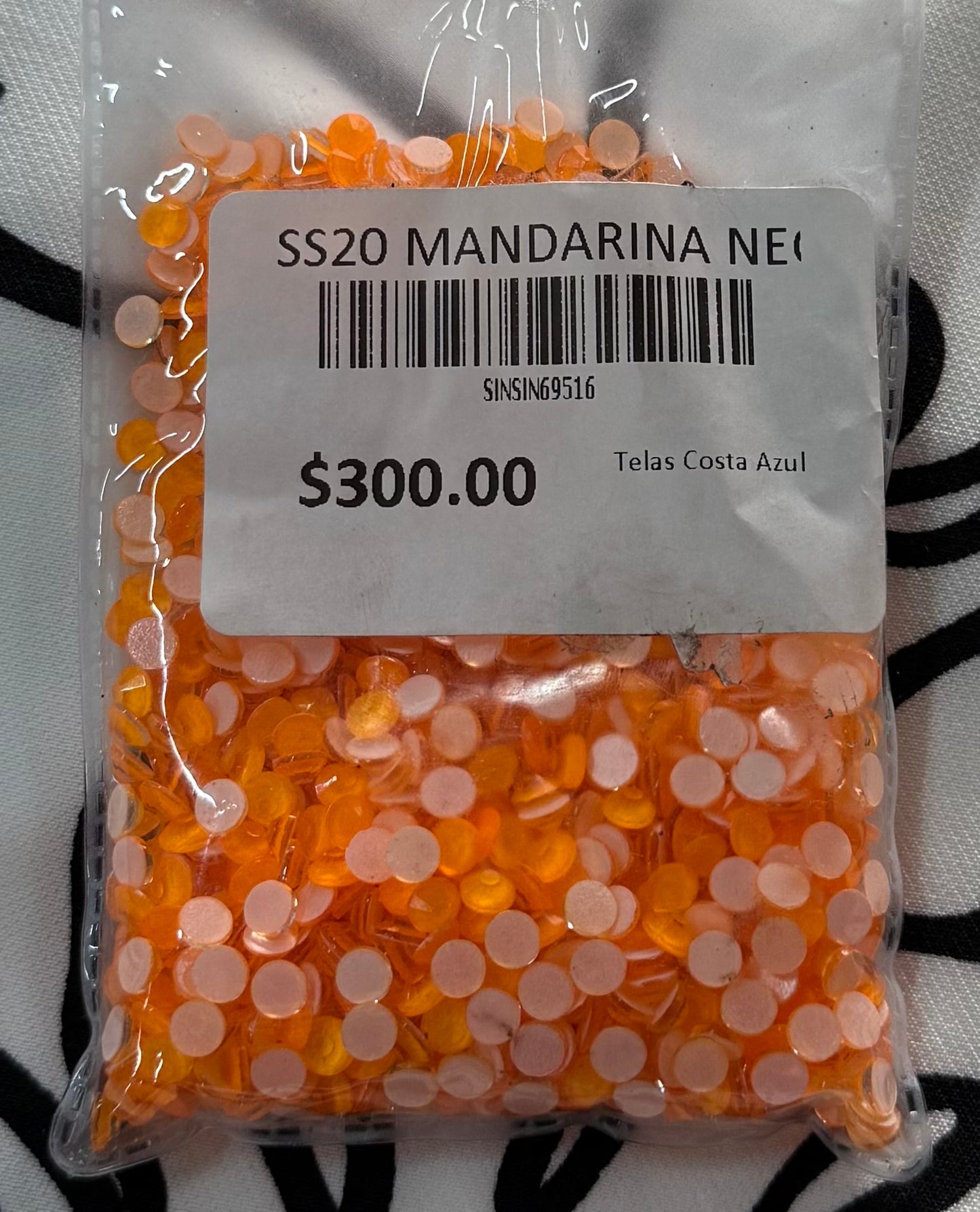 Bolsa Cristales SS20 Mandarina Neón