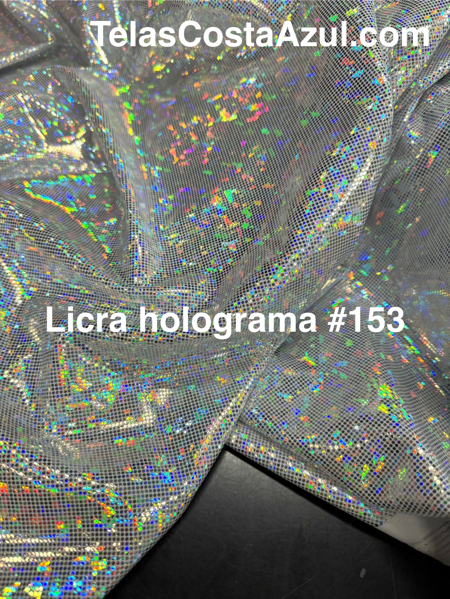 Licra holograma 153 White/Silver