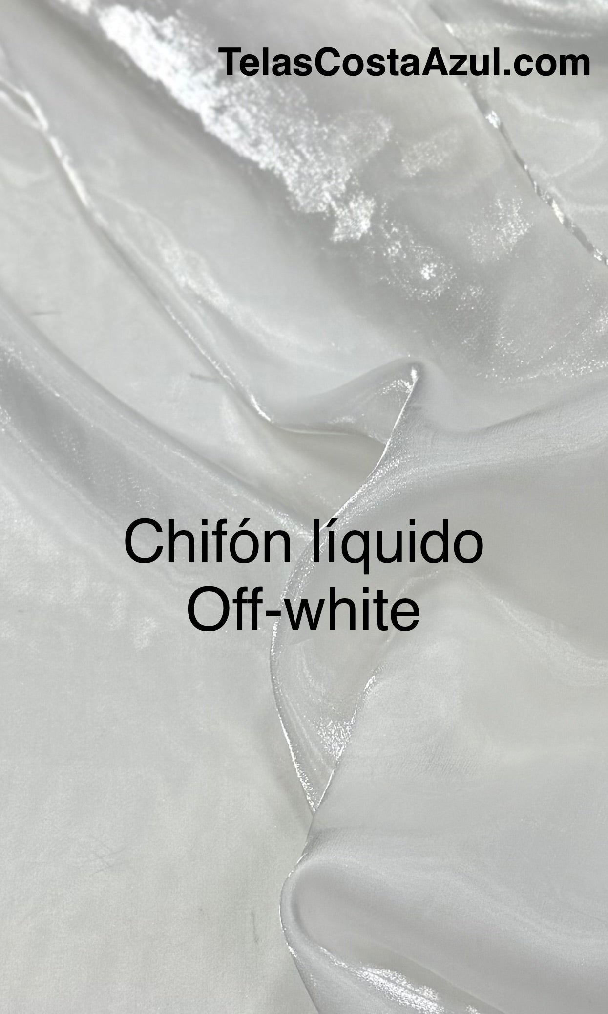 Chifón líquido Off-white