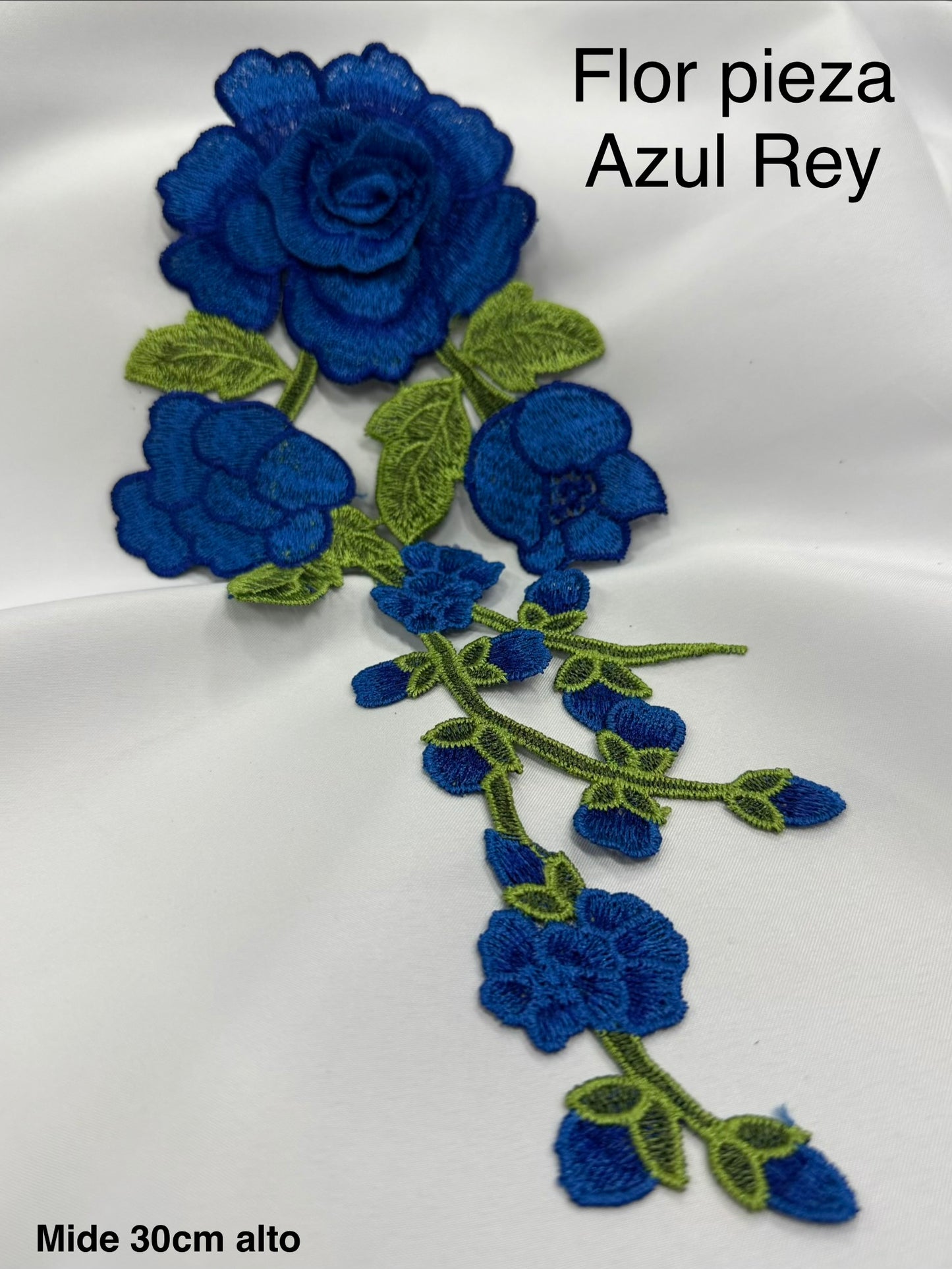 Pieza flor Azul Rey