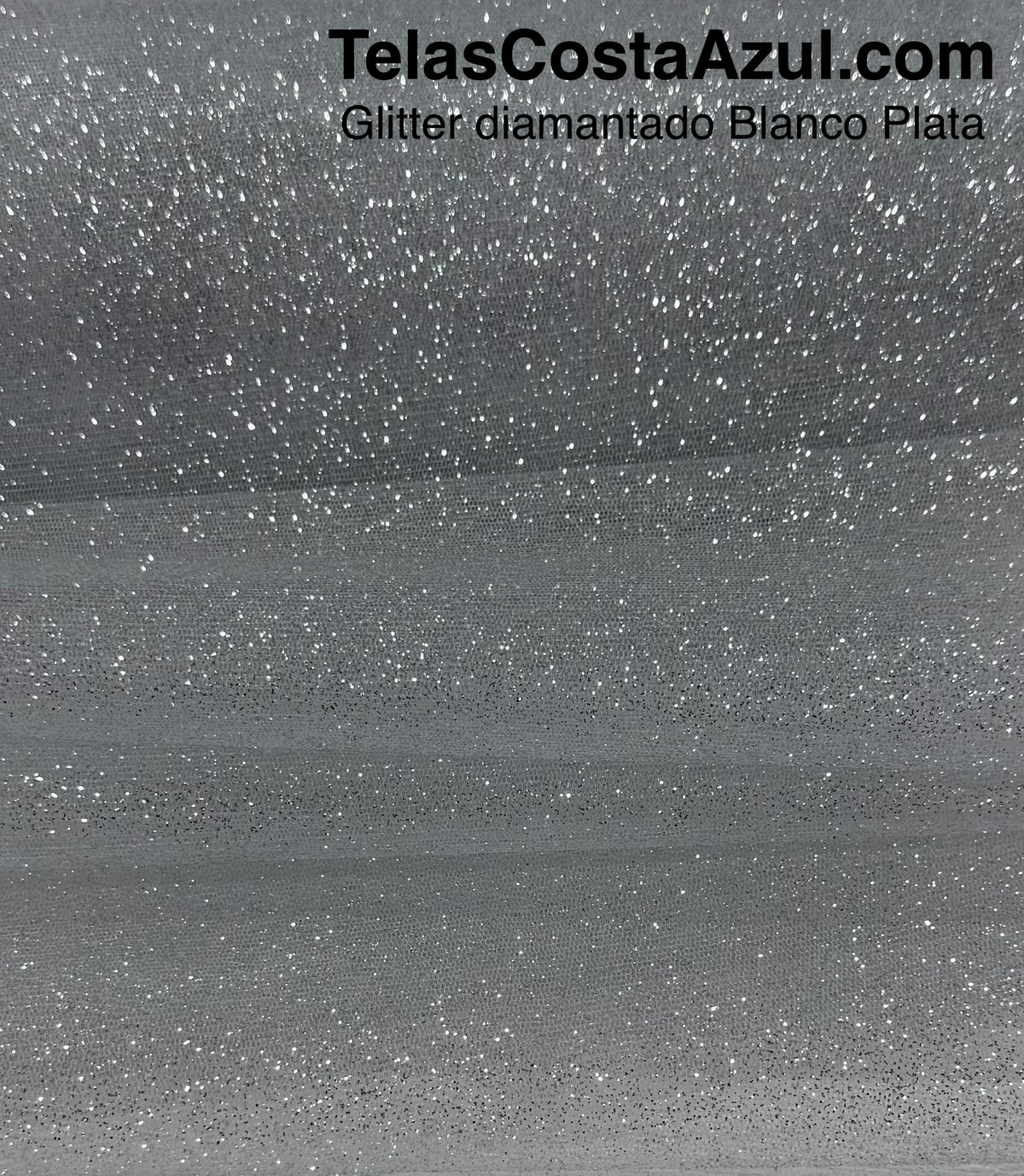 Glitter diamantado Blanco Plata