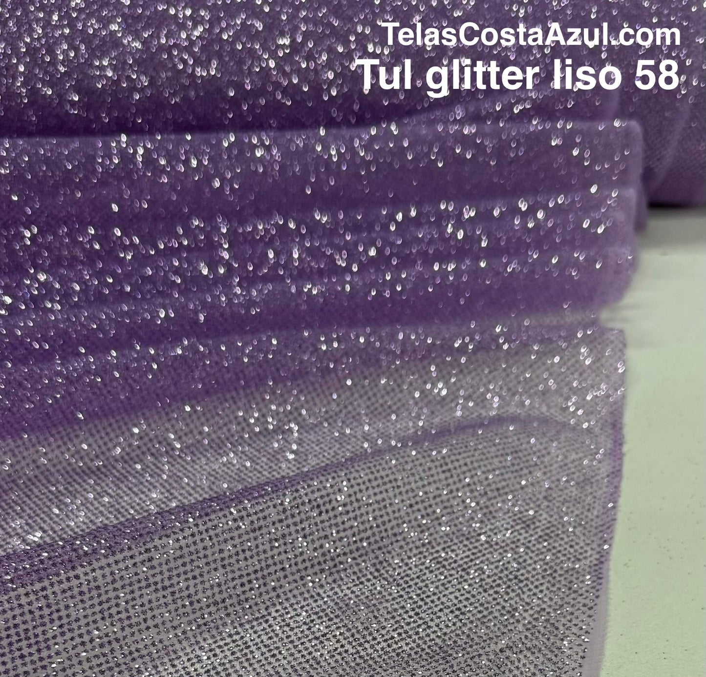 Tul Glitter liso 58