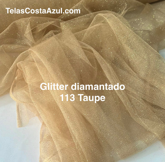 Glitter diamantado 113 Taupe
