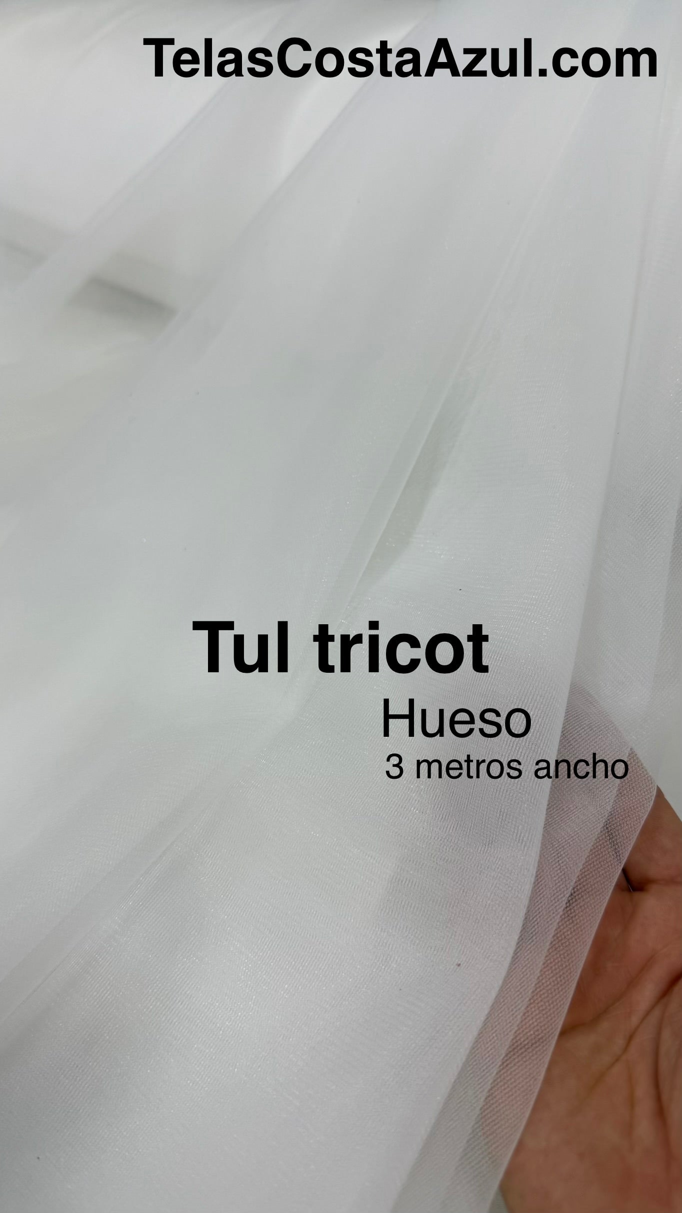 Tul tricot Hueso