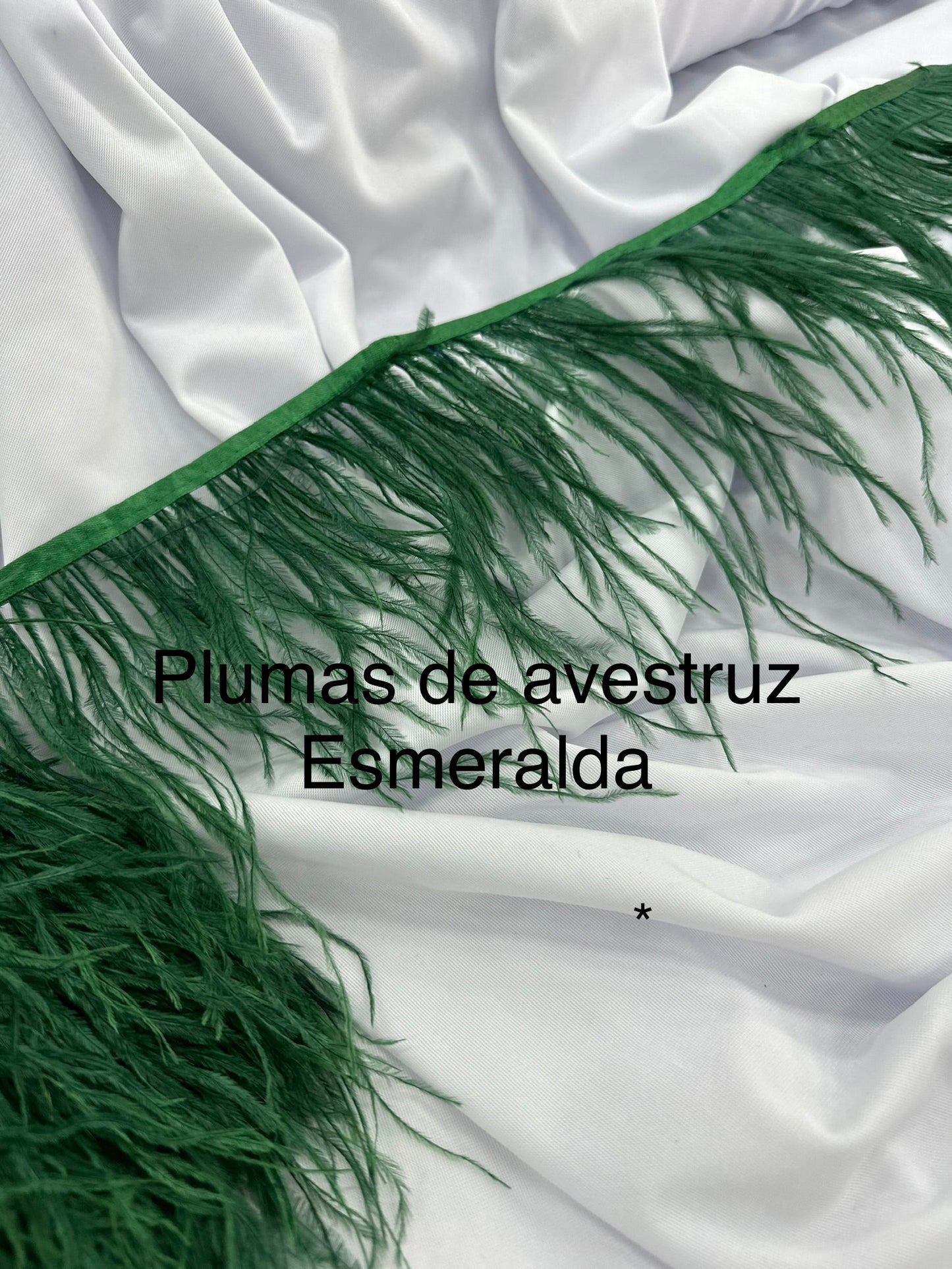 Plumas de avestruz 10cm largo Esmeralda