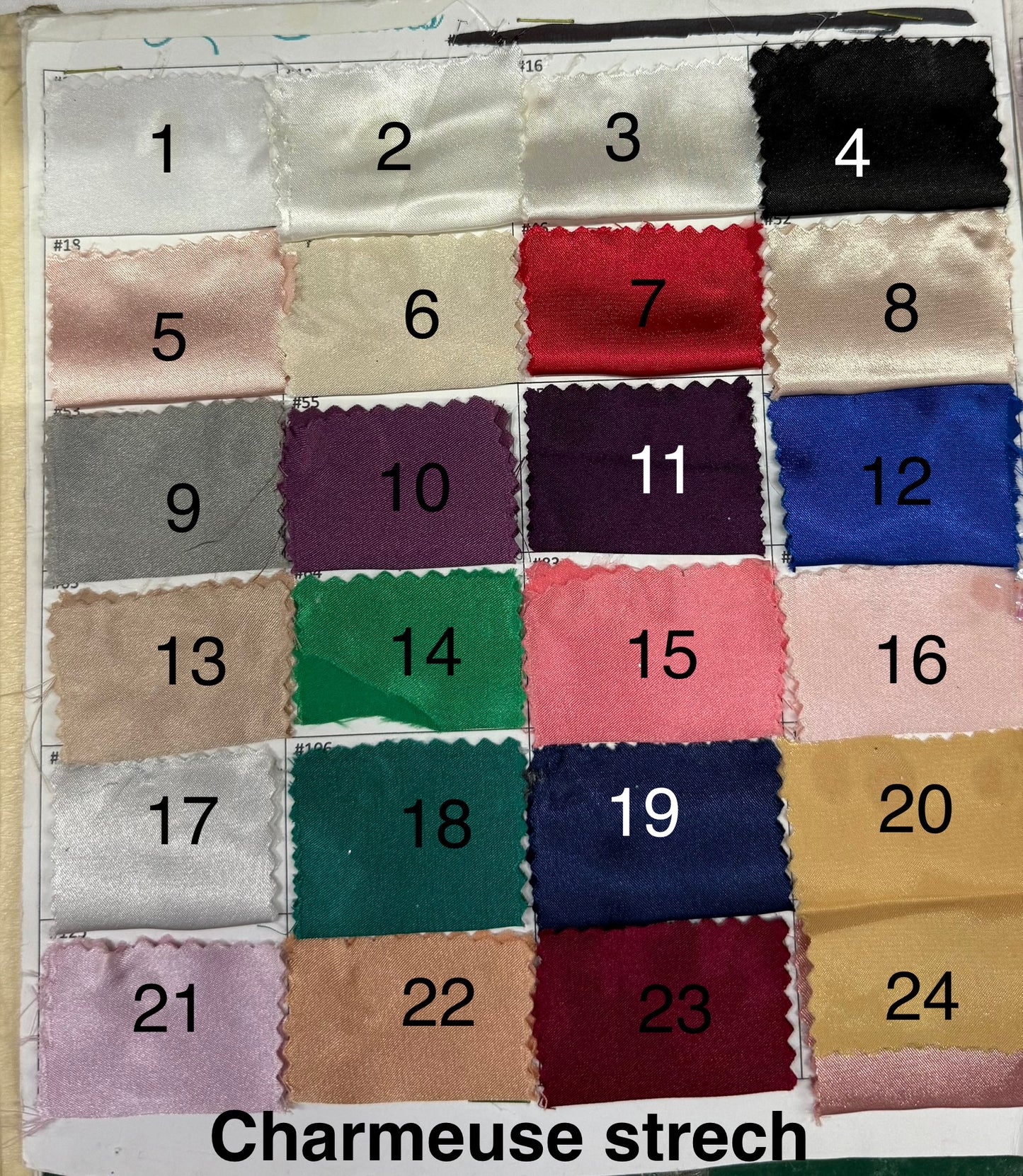 Catálogo charmeusse con licra tipo seda