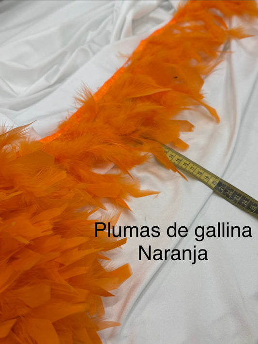 Plumas de gallina Naranja