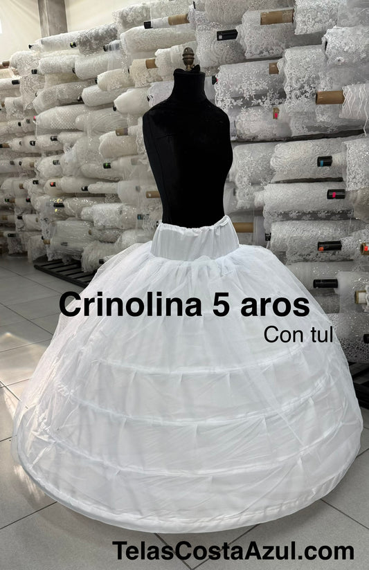 Crinolina 5 aros con tul