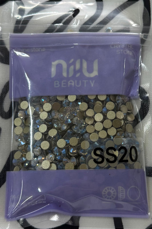 Bolsa Cristales SS20 Azul Plata