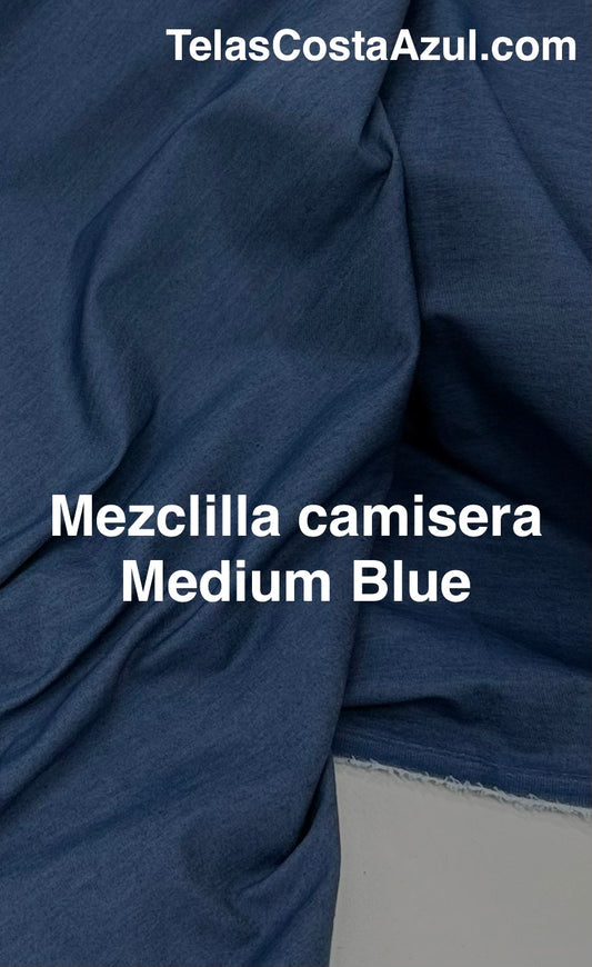 Mezclilla camisera Medium Blue