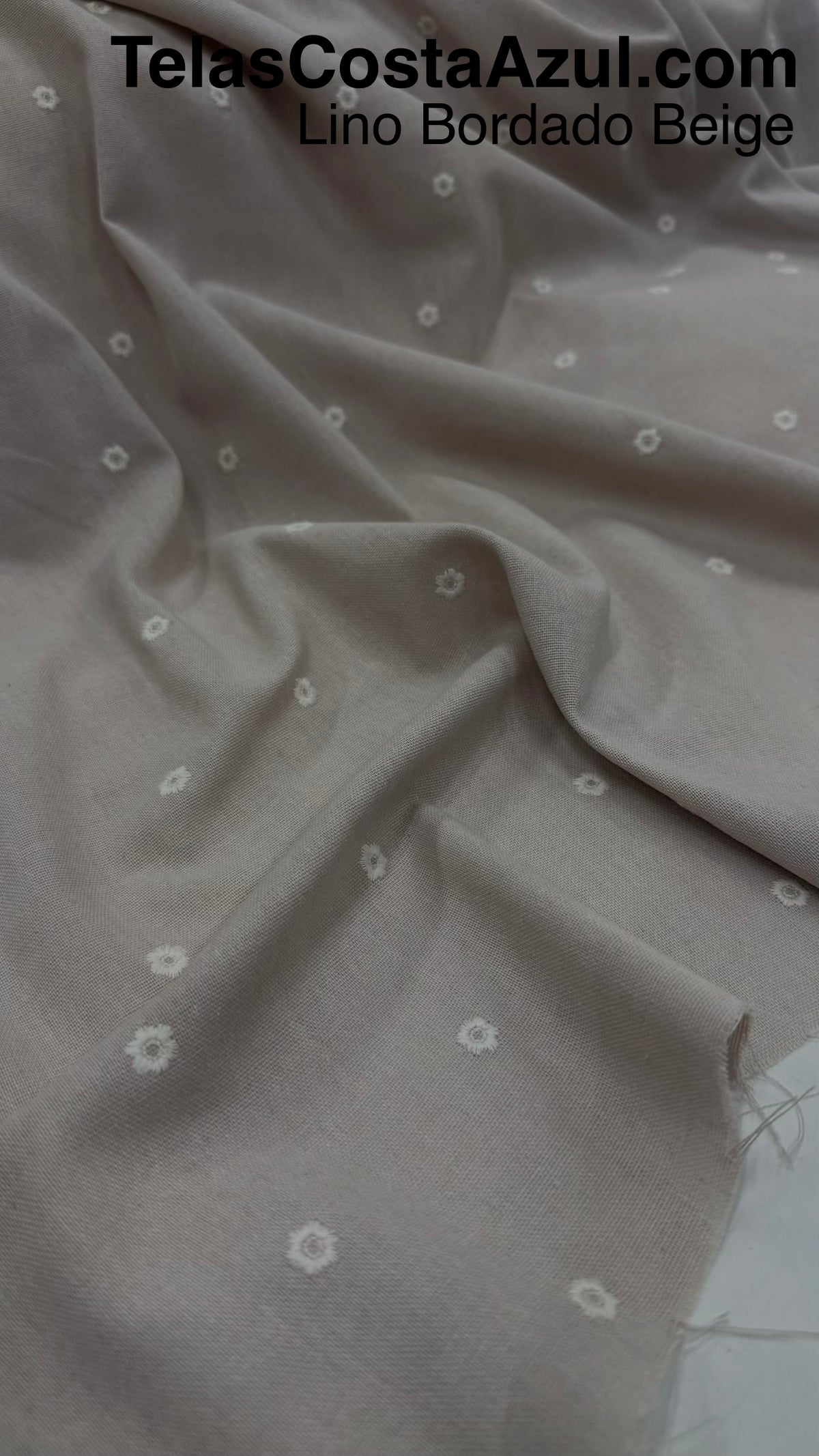 Lino Bordado Beige