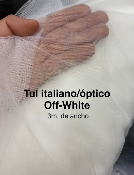 Tul italiano/óptico Off/white 3m ancho