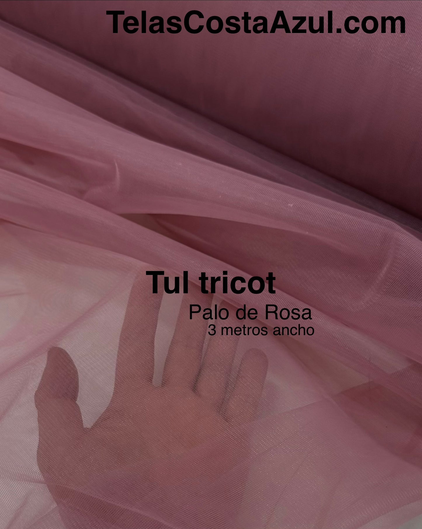 Tul tricot Palo de Rosa