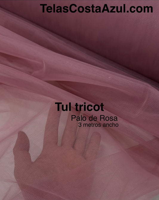 Tul tricot Palo de Rosa
