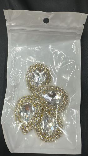 PIEDRA OVALADA PLATA DORADO