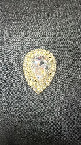 PIEDRA OVALADA PLATA DORADO
