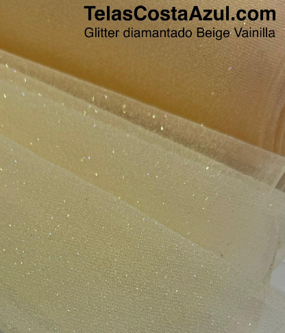 GLITTER DIAMANTADO BEIGE VAINILLA