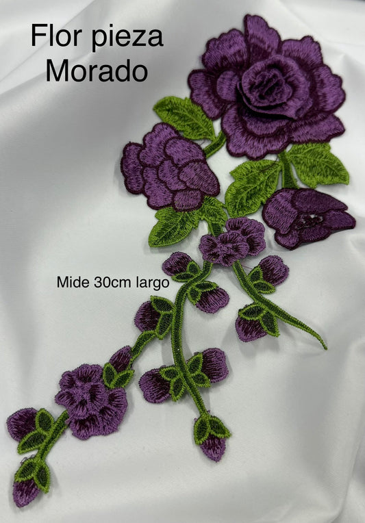 Pieza flor Morado