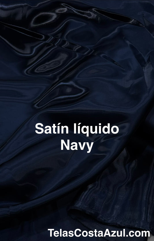 SATIN LIQUIDO NAVY
