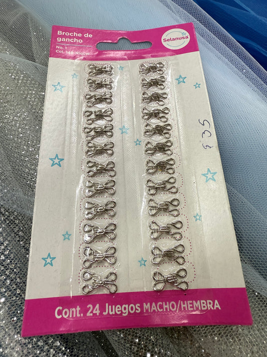Broche gancho #1, 2 y 3
