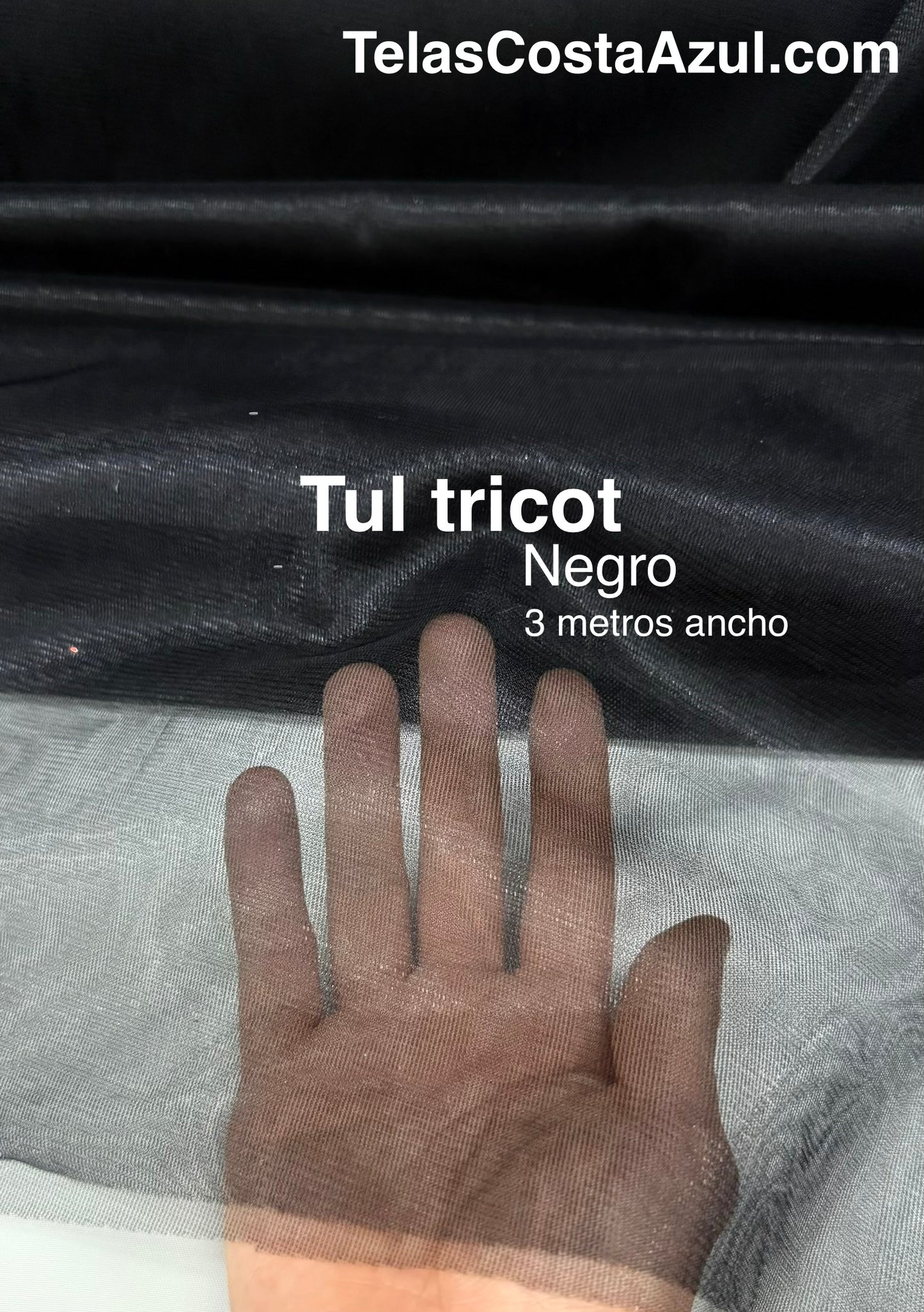 Tul tricot Negro