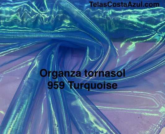 ORGANZA TORNASOL 959 TURQUOISE