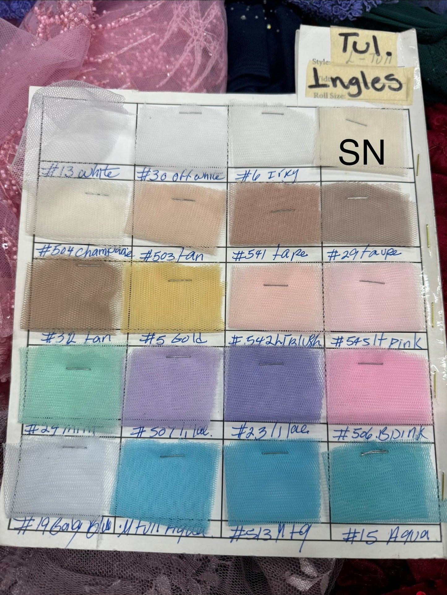 Catálogo de tul inglés