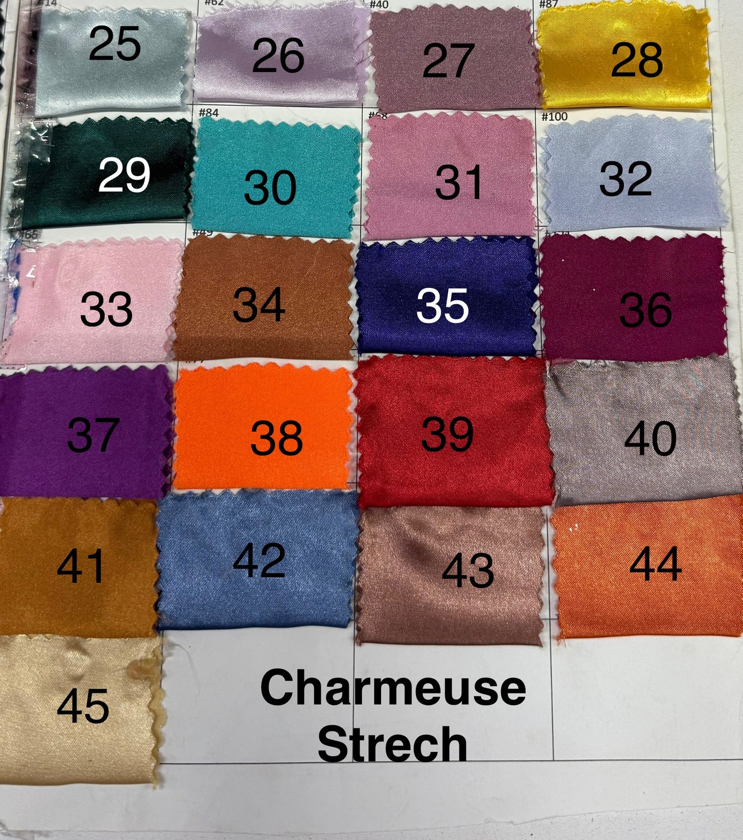 Catálogo charmeusse con licra tipo seda