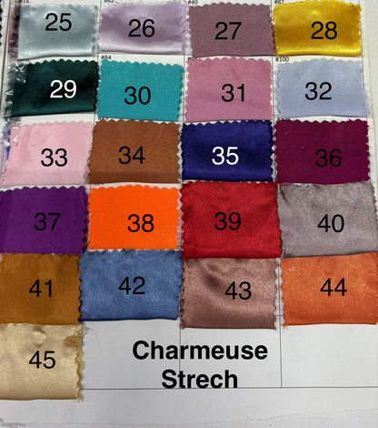 Catálogo charmeusse con licra tipo seda
