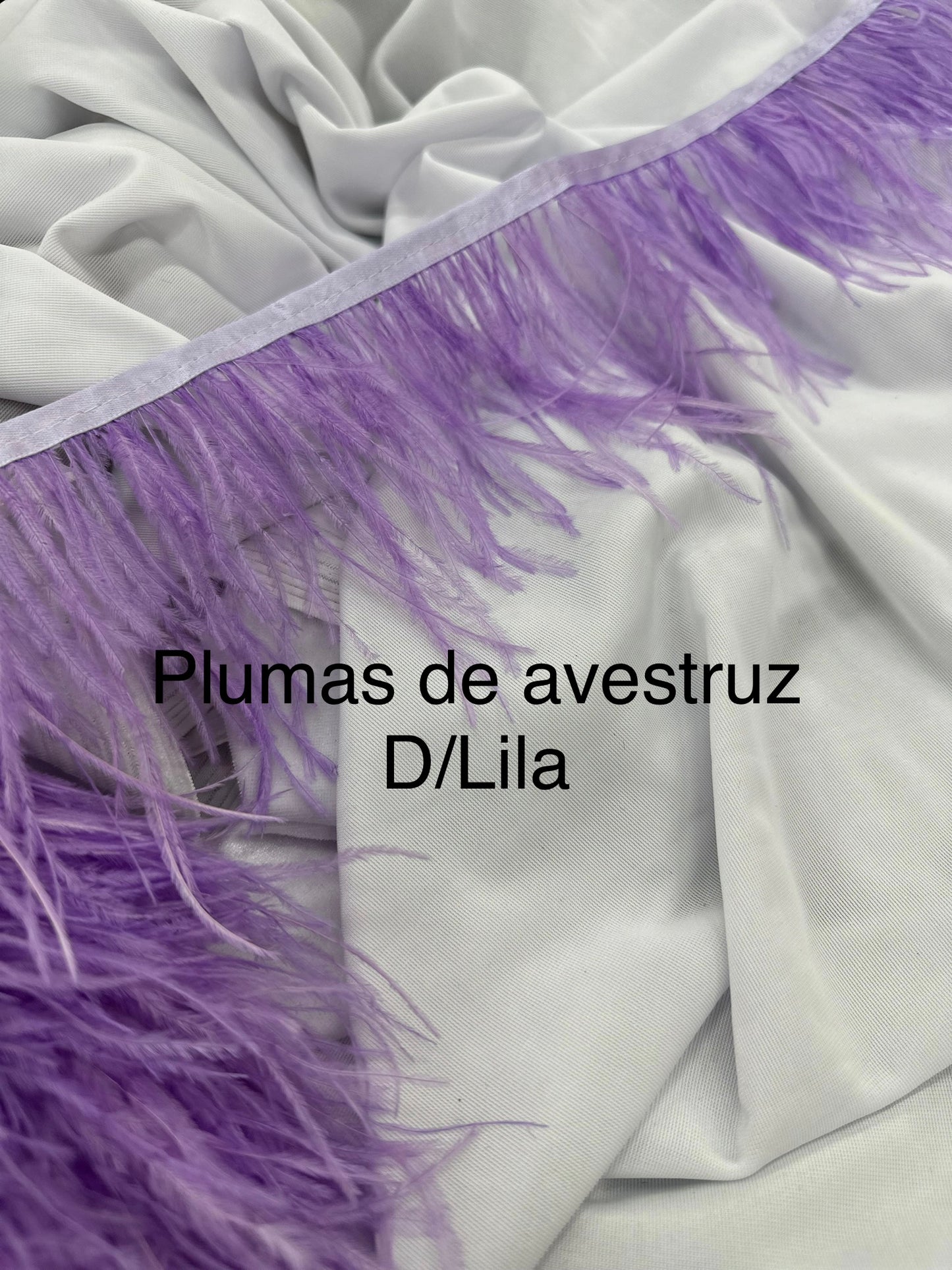 Plumas de avestruz 10cm largo D/lila