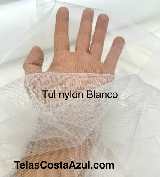 Tul nylon Blanco