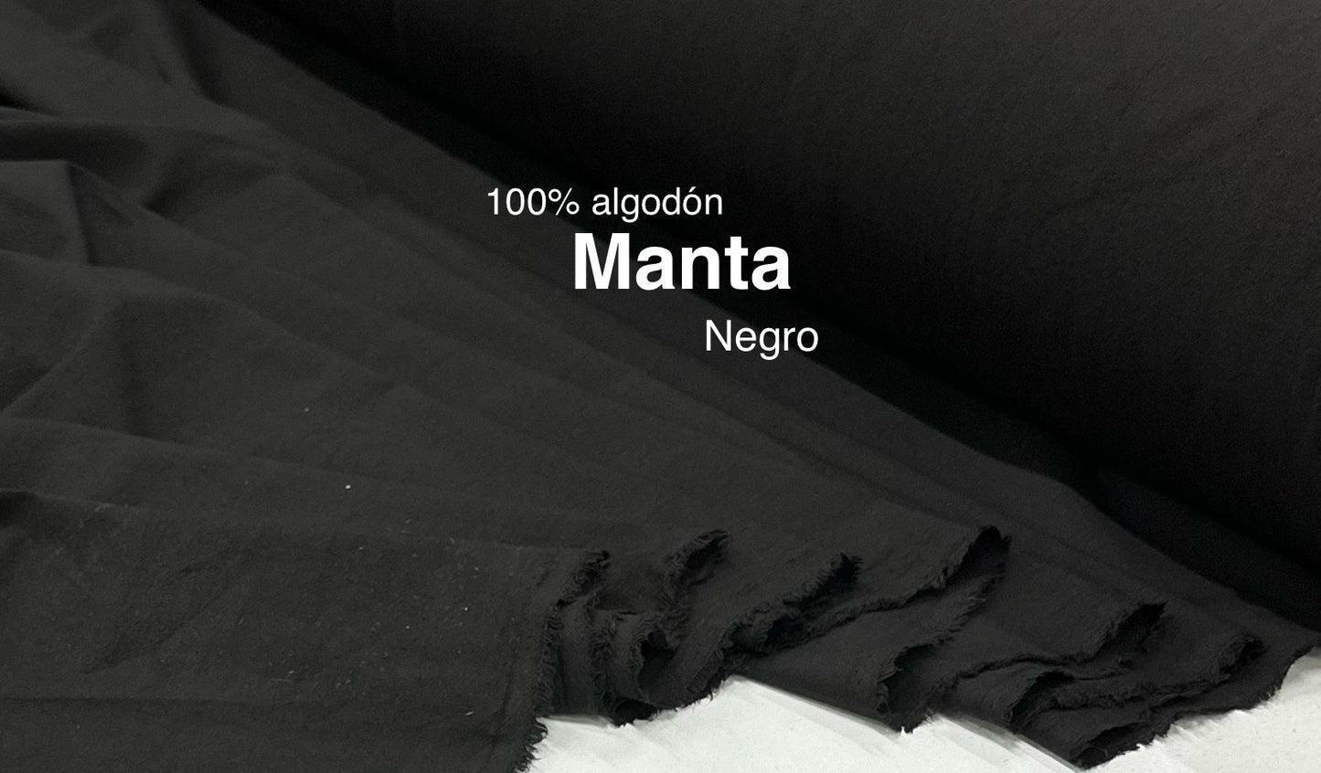 Manta de novia NEGRO 100% algodón