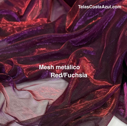 Mesh metálico Red/Fuchsia