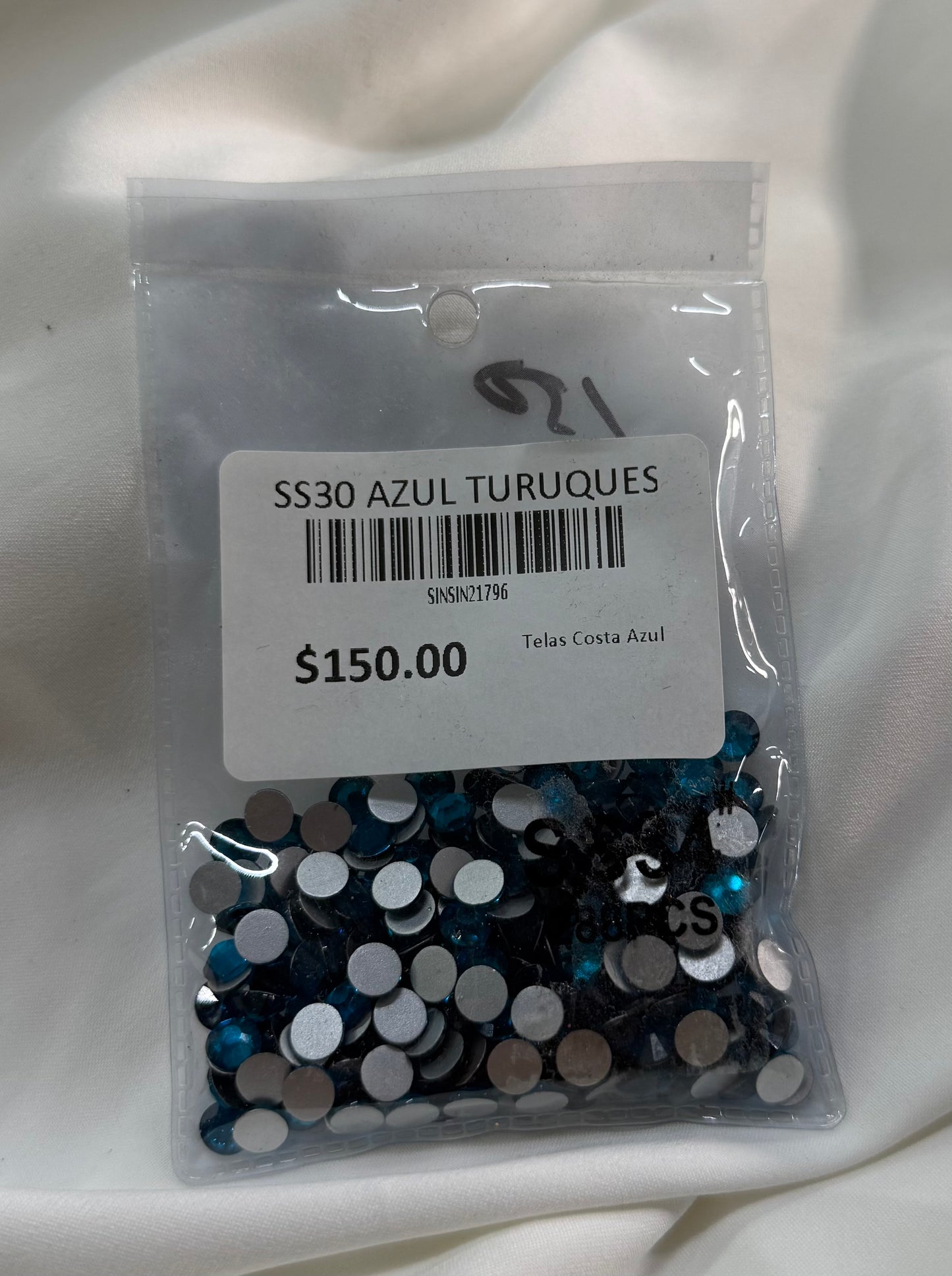 Bolsa Cristales SS30 Azul Turquesa
