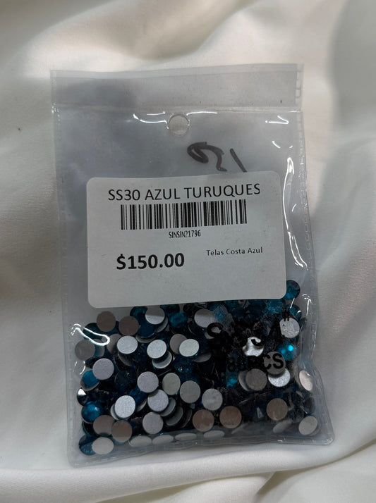 Bolsa Cristales SS30 Azul Turquesa