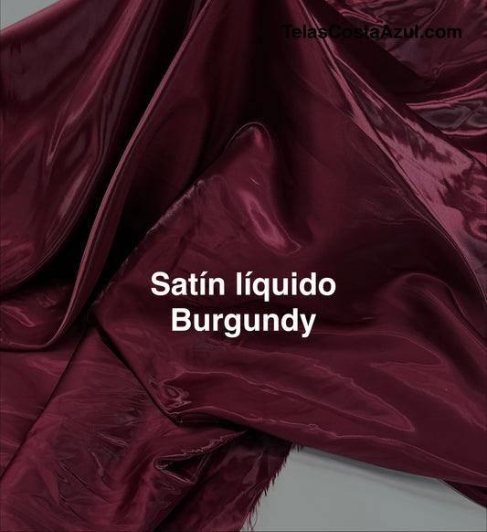 Satín líquido Burgundy