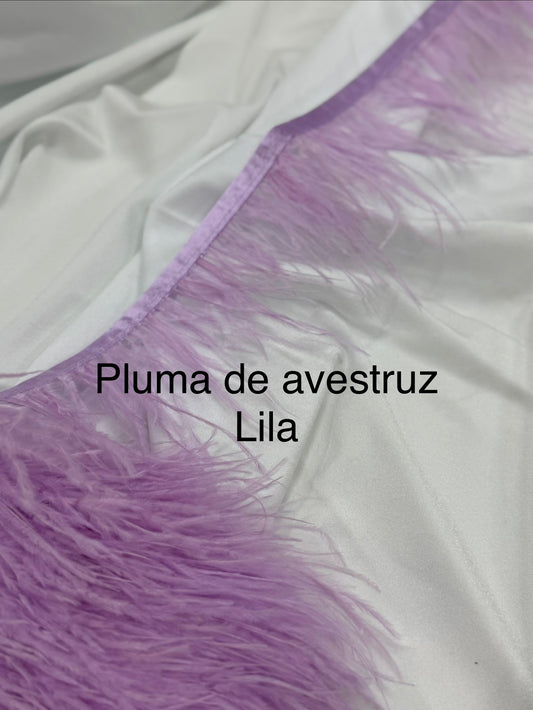 Plumas de avestruz 10cm largo Lila