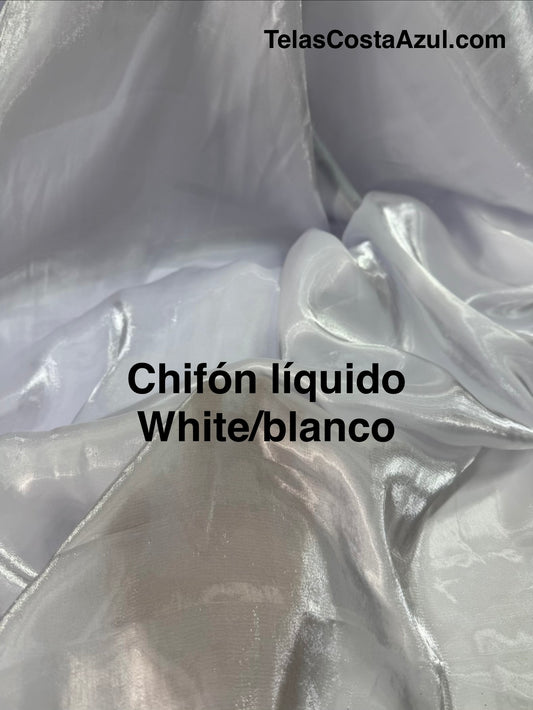 Chifón líquido White/blanco