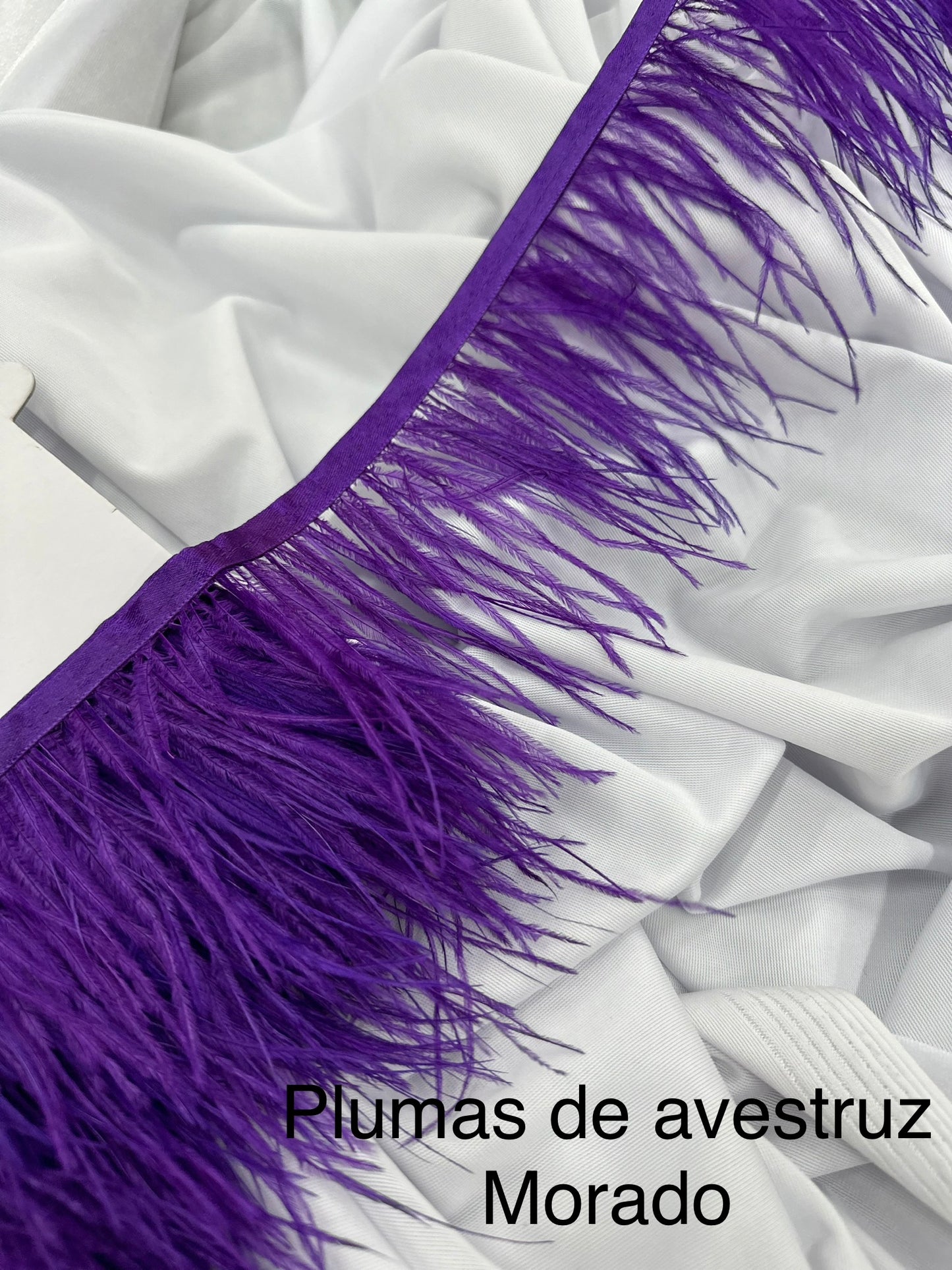 Plumas de avestruz 10cm largo Morado