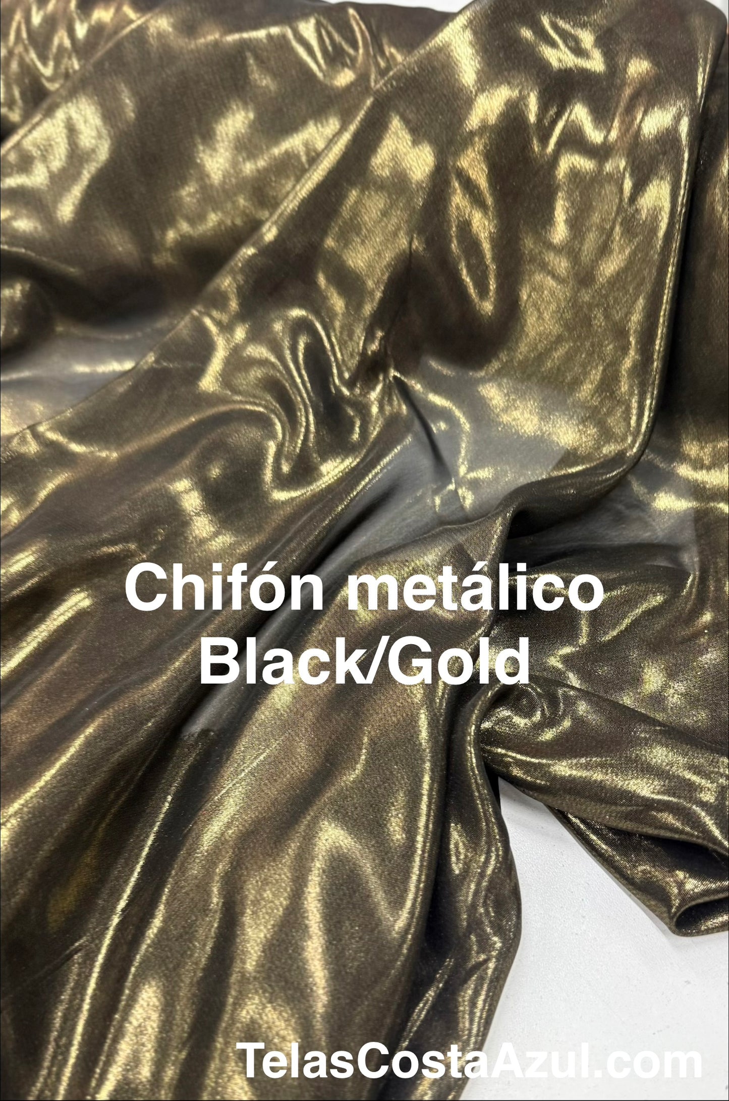 Chifón metálico Black/Gold