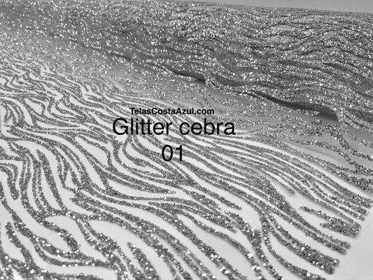 Glitter cebra 01