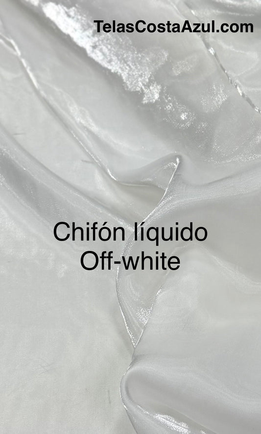 Chifón líquido Off-white